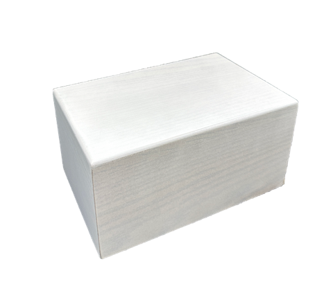 Whitewash Slide Bottom MDF Urn