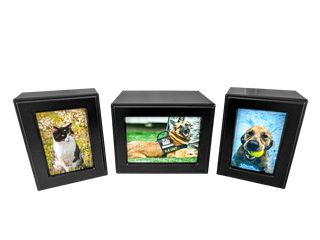 Black Photo Urn - Small - 40CI - 4 pcs