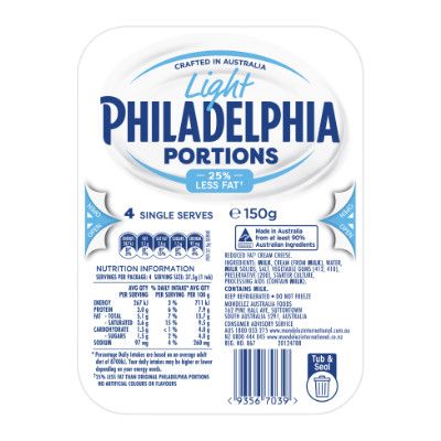 Cream Cheese Lite 37.5G x 32 Snack Tubs P/C Philidelphia