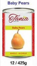 Pears Whole Baby In Syrup 420G Tania