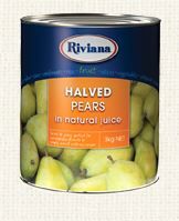 Pears Halves Natural Juice 3Kg Riviana