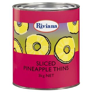 Pineapple Sliced Nat Juice Riviana 3Kg