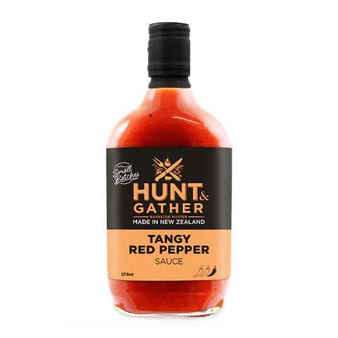 HUNT & GATHER BBQ SAUCE- TANGY RED PEPPER 375ML