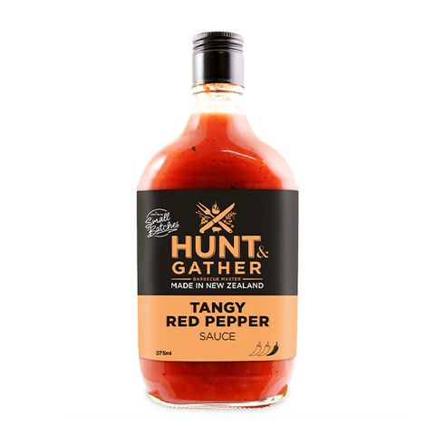 HUNT & GATHER BBQ SAUCE- TANGY RED PEPPER 375ML