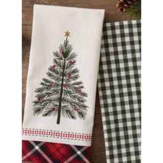 DII O TANNENBAUM EMBELLISHED DISHTOWEL