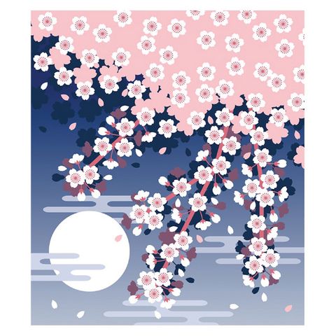 NAWRAP DISH CLOTH 35X40CM - MOON & CHERRY BLOSSOMS