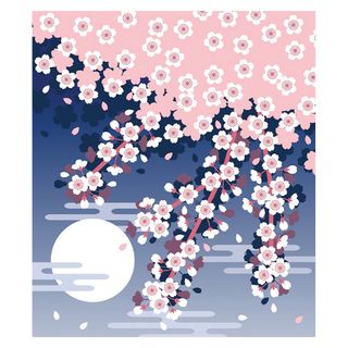 NAWRAP DISH CLOTH 35X40CM - MOON & CHERRY BLOSSOMS