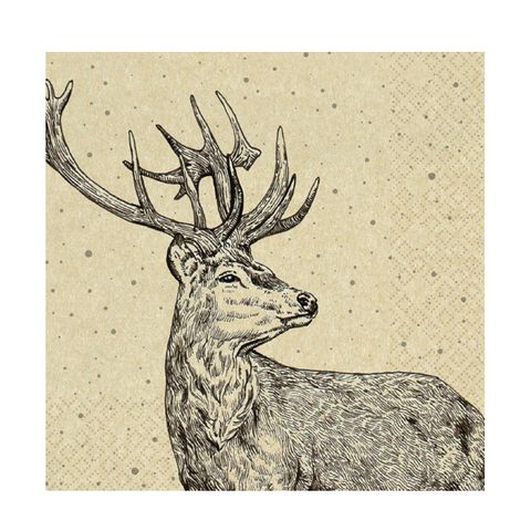 HF NATURAL ECO PROUD DEER NAPKINS - 20 PK
