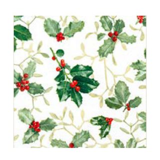 HF ILEX & MISTLETOE NAPKINS - 20 PK
