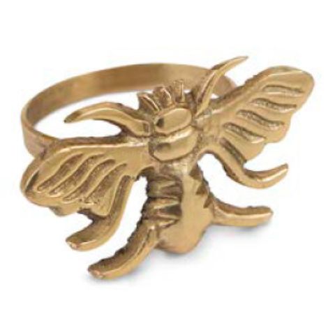 DII GOLD BEE NAPKIN RING
