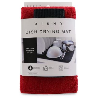 DISHY DISH DRY MAT RED 40.6 X 45.7CM