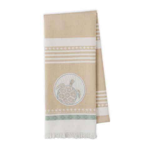DII SEA TURTLE EMBELLISHED DISH TOWEL
