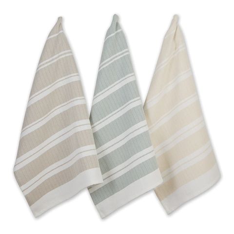 DII BOARDWALK STRIP HEAVYWEIGHT DISH TOWELS 3PK