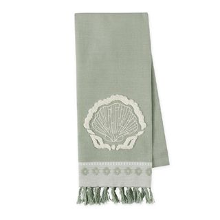 DII SEA SHELL EMBELLISHED DISH TOWEL
