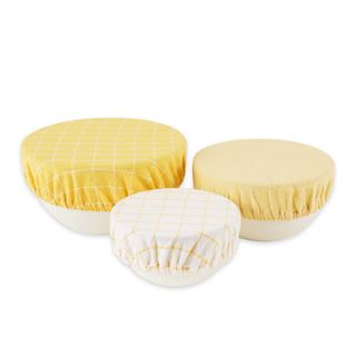 DII DISH COVER SET OF 3 - YARROW YELLOW