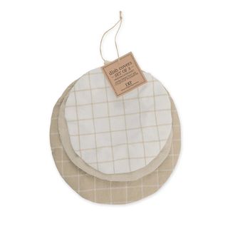 DII DISH COVER SET OF 3 - FEATHER GREY