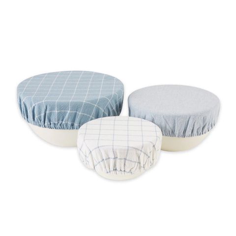 DII DISH COVER SET OF 3 - DUSTY BLUE