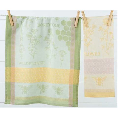 DII HONEY BEE JACQUARD DISH TOWEL 12PK
