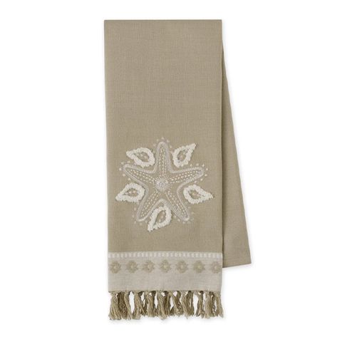 DII STAR FISH EMBELLISHED DISH TOWEL