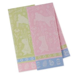 DII BUNNY MEADOWS JACQUARD DISH TOWEL 12PK