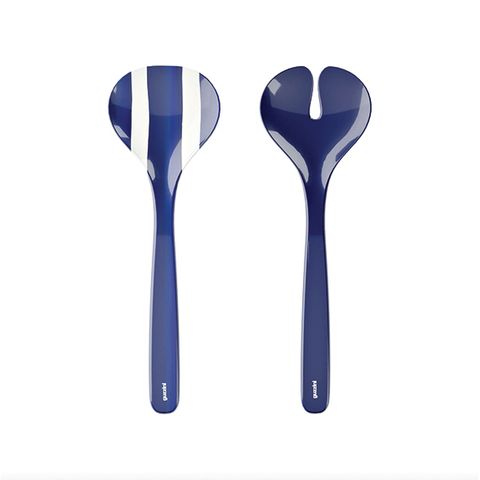 GUZZINI RIVIERA SALAD SERVERS-MED BLUE