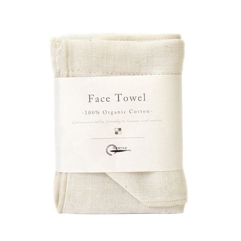 NAWRAP ORGANIC FACE TOWEL 35X35CM - IVORY