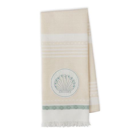 DII SEA SHELL EMBELLISHED DISH TOWEL