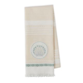 DII SEA SHELL EMBELLISHED DISH TOWEL