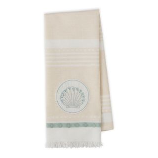 DII SEA SHELL EMBELLISHED DISH TOWEL