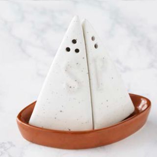 DII CERAMIC SAILBOAT SALT & PEPPER SET