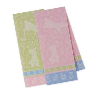 DII BUNNY MEADOWS JACQUARD DISH TOWEL 12PK