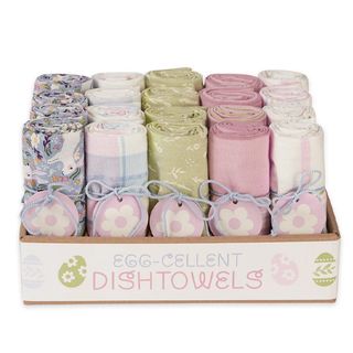 DII HOPPY EASTER DISH TOWEL 20PK-ASS