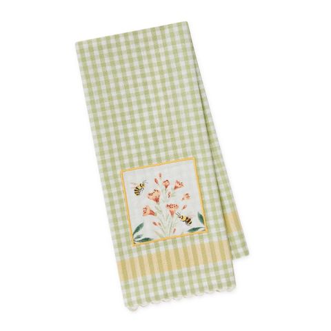 DII BEE GARDEN EMBELLISHED DISH TOWEL