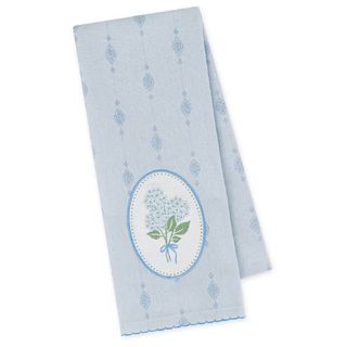 DII BLUE HYDRANGEA EMBELLISHED DISH TOWEL