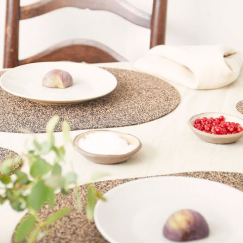 LIGA UMBER OVAL PLACEMATS -  SET OF 4