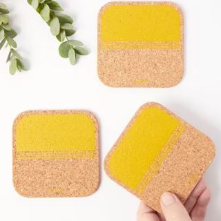 LIGA ORGANIC SQ COASTER  SET 4 - BEACH