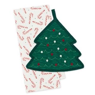 DII CHRISTMAS TREE POTHOLDER GIFT SET