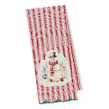 DII WINTER SNOWMAN DISH TOWEL