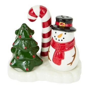 DII SNOWMAN TREE SALT & PEPPER SET