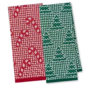 DII CHRISTMAS WAFFLE DISH TOWEL 2PK