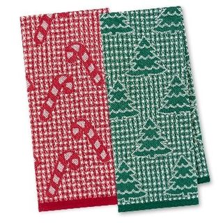 DII CHRISTMAS WAFFLE DISH TOWEL 2PK