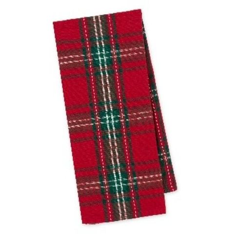 DII HOLIDAY TARTAN PLAID DISH TOWEL