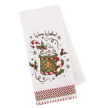 DII WARM WISHES HOT COCOA DISH TOWEL