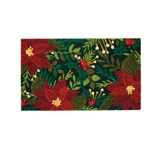 DII COIR DOOR MAT 44.5 X 75CM - POINSETTIAS