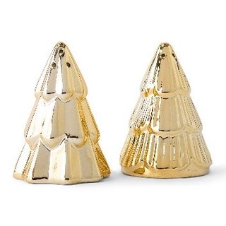 DII GOLD TREES SALT & PEPPER SHAKER SET