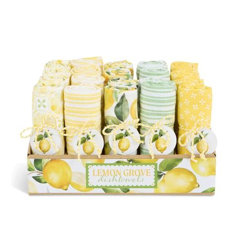 DII LEMON GROVE DISH TOWEL 20PK-ASS