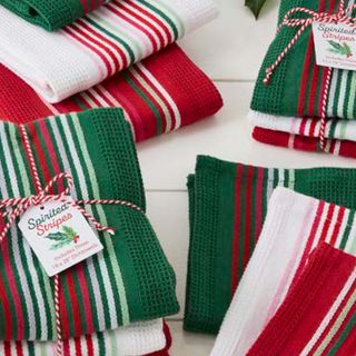 DII SPIRITED STRIPES H/WEIGHT DISHCLOTH ESSENTIALS-3 SET