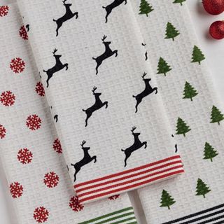 DII F NORTH POLE WAFFLE DISHTOWEL