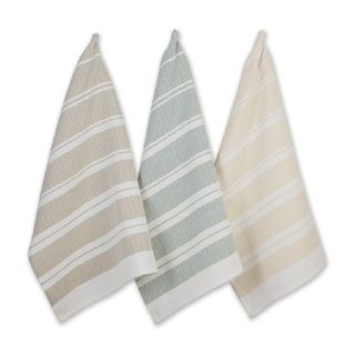 DII BOARDWALK STRIP HEAVYWEIGHT DISH TOWELS 3PK