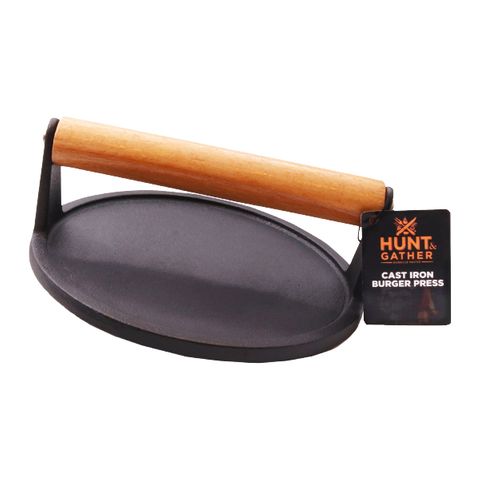 HUNT & GATHER BURGER PRESS 18CM - CAST IRON